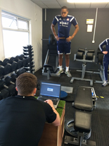 West Ham players doing tests